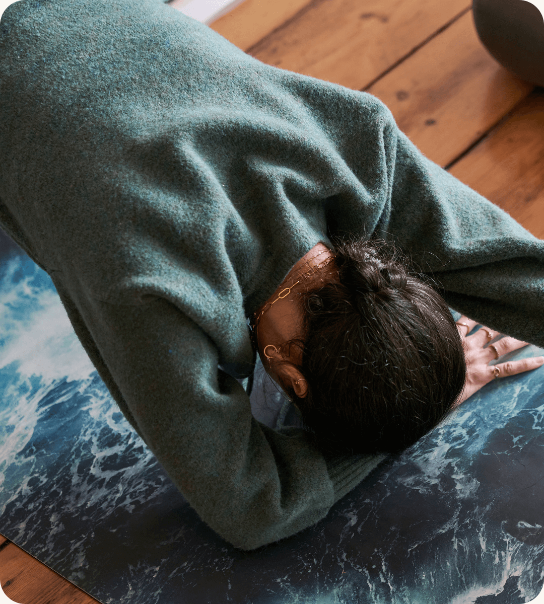 Jeni putting the treat into yoga retreat