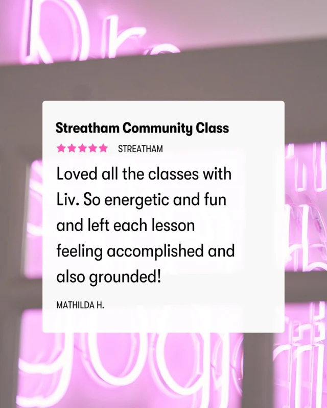 ⭐⭐⭐⭐⭐ FIVE STARS. The word is out. Check out what people are saying about their classes with us across London.

#fivestarclasses #fivestaryoga #yogareview